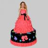 Wavy Dress Barbie Fondant Cake 1 Wavy Dress Barbie Fondant Cake 800X800 1