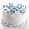 White And Blue Roses Fondant Cake 1 White Blue Roses Fondant Cake