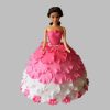 White Pink Floral Barbie Fondant Cake 800X800 1