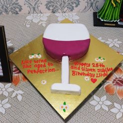Wine Glass Fondant Cake