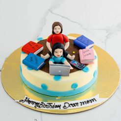 Working Mom With Baby Theme Cake